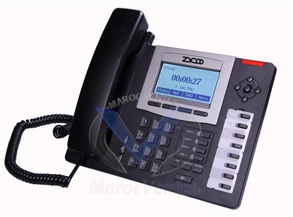 CooFone-D60 Téléphone IP avec 6 Lignes SIP Voix HD PoE D60