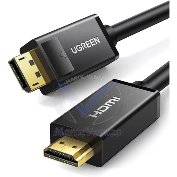 Câble Ugreen Displayport Male vers HDMI Male 3 mètres 10203