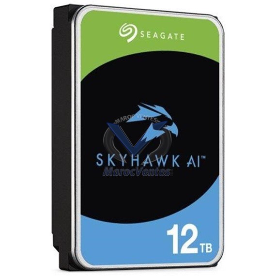 DISQUE DUR INTERNE 12 TB SKYHAWK SURVEILLANCE AI 7200 RPM SATA III 512 MO ST12000VE003