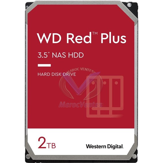 Red Plus disque dur 3.5" 2 TO Série ATA III 6Gb/s 5400 RPM WD20EFPX