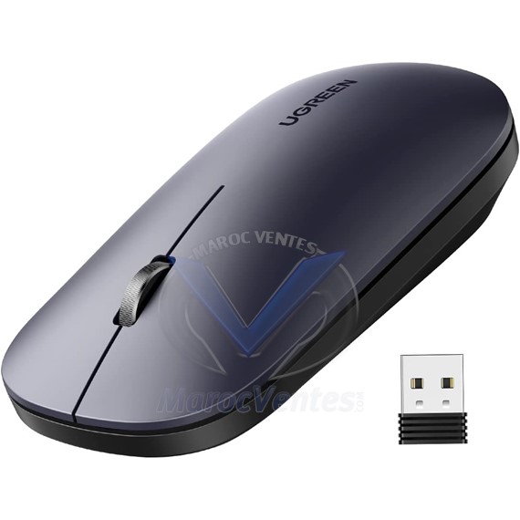 Souris sans fil 2 4Ghz 10M GRIS Noir 90372