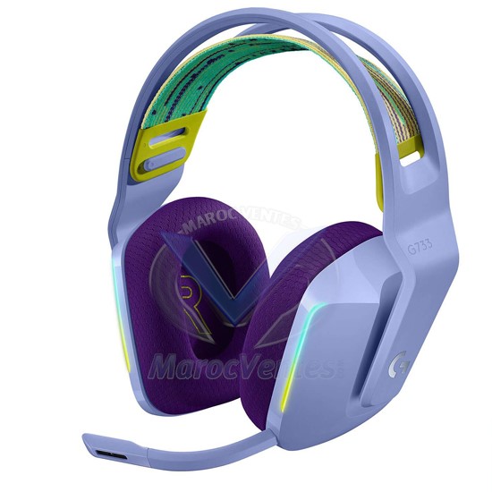 CASQUE G733 LIGHTSPEED SANS FIL RGB Gaming LILAC 981-000890