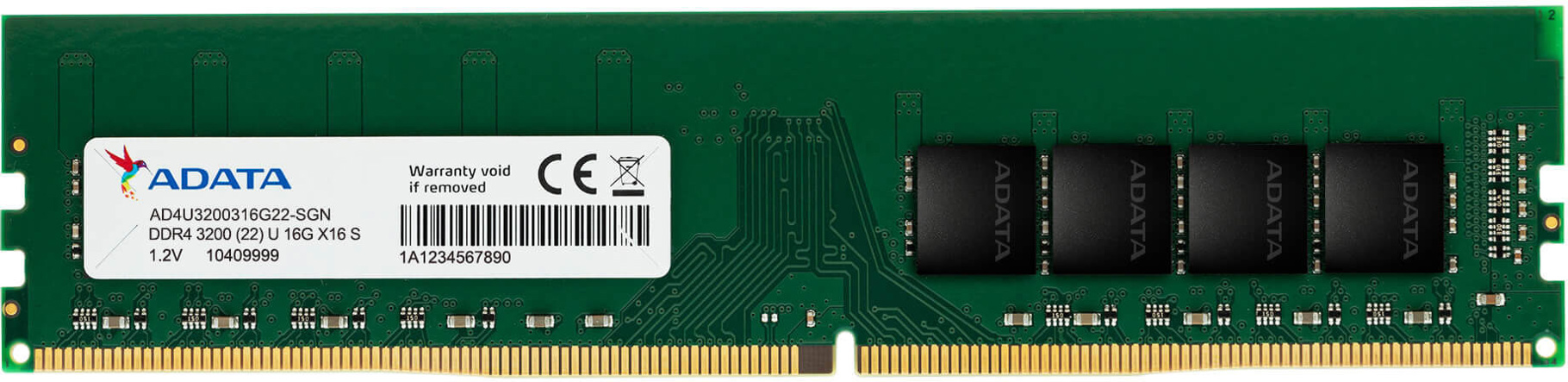 Barrette mémoire DDR4-3200 U-DIMM 16GB Desktop AD4U320016G22-SGN