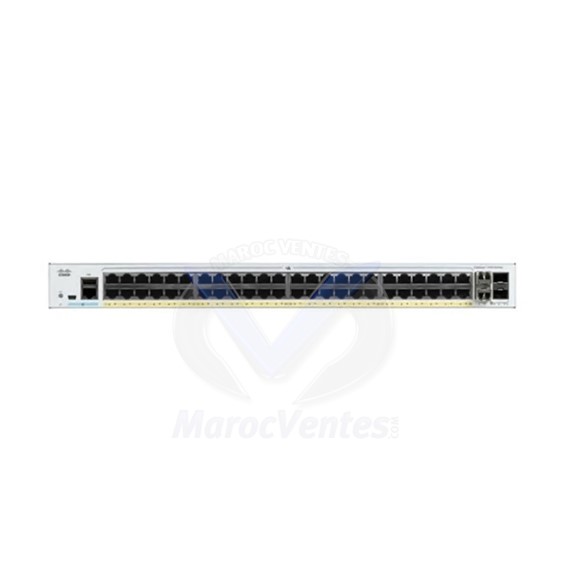 Switch CISCO Catalyst 1000 48 PoE FE 2x1G SFP 2X1G Combiné Géré L2 Montable sur Rack C1000FE-48P-4G-L