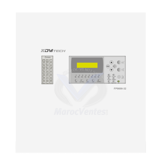 Centrale Alarme Incendie Conventionnel Avec Afficheur 32 zones FP9000-32