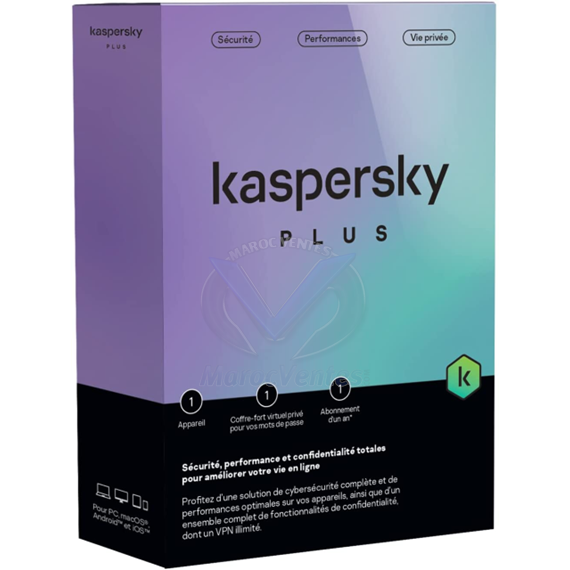 Antivirus KASPERSKY Plus 1 Poste 1an KL10428BAFS-FFPMAG