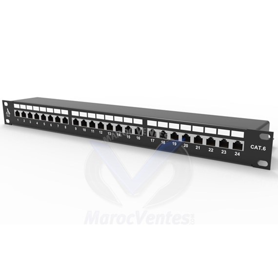 PANNEAU DE BRASSAGE 24 PORTS CAT6E LIN-24P/CAT6E