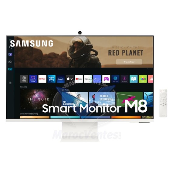 moniteur flat 32" SMART 4k 3840*2160 serie 8 Noir garantie Avec camera intgeré garantie 12M LS32BM801UMXZN