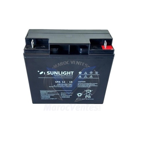 BATTERIE SUNLIGHT SPA 12V / 18AH SPA 12V / 18AH