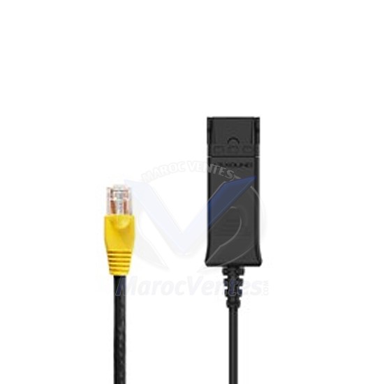 Cordon RJ9 Standard X3 Connecteur RJ9 de Couleur Jaune RJ9 Standard X3