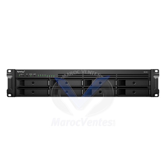 Serveur NAS RackStation RS1221+ 8Bay Ryzen V1500B 4cores 4GB 4xRJ45 36M RS1221PLUS