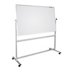 TABLEAU BLANC MOBILE DOUBLE FACE OVALE 120X200CM GTO