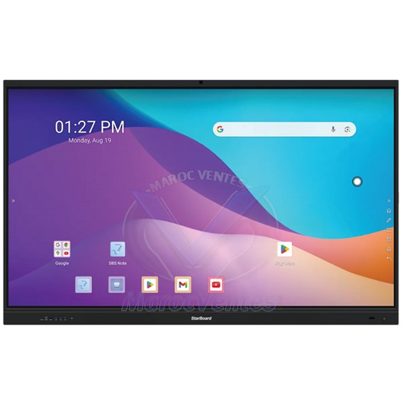 Écran Interactif StarBoard 4K UHD 65 pouces Tactile Android 8.0 Intégré TE-YL-65