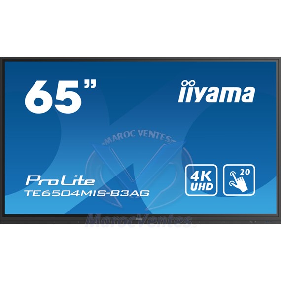 ECRAN INTERACTIF IIYAMA PROLITE tactile LCD 4K UHD 65’’ TE6504MIS-B3AG