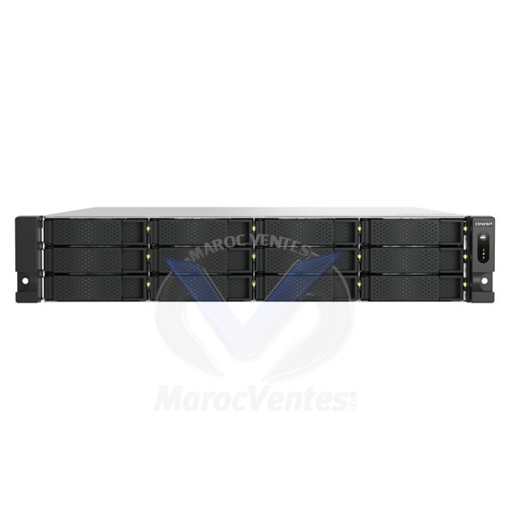 SERVEUR NAS RACKABLE 12 BAIES 32 GB RAM AVEC ALIMENTATION REDONDANTE TS-H1277AXU-RP-R7-32G