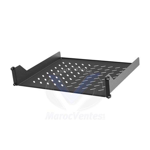 Étagère de montage de rack - noir - 2U - 19" VRA3001