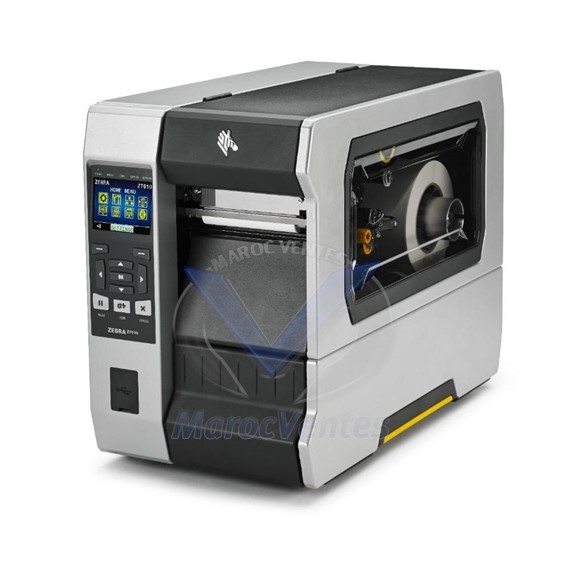 TT Printer ZT610; 4", 600 dpi, Euro and UK cord, Serial, USB, Gigabit Ethernet, Bluetooth 4.0, USB Host, Tear, Color, ZPL ZT61046-T0E0100Z