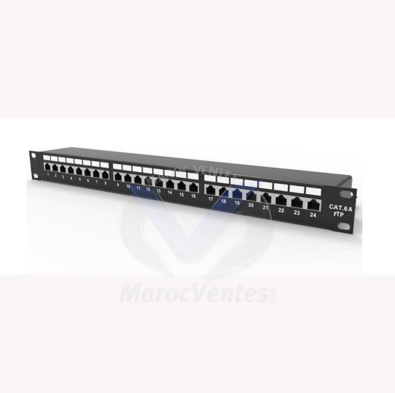 PANNEAU DE BRASSAGE 24 PORTS CAT6A FTP LIN-24P/CAT6