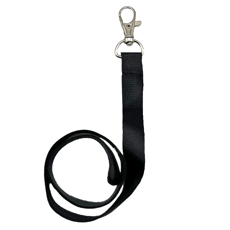 Cordon 15mm polyester satin imprime quadrichromie par sub  Crochet nickele pour cordon 15 mm Fermoir securitaire plastique noir pour cordon 15mm Cordon 15mm Polyester