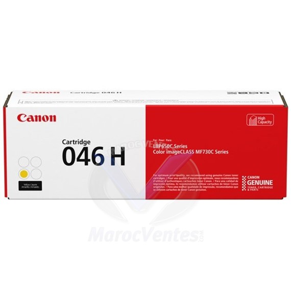 CANON CARTRIDGE 046H TONER ORIGINAL JAUNE 5000 PAGES 1251C002AA