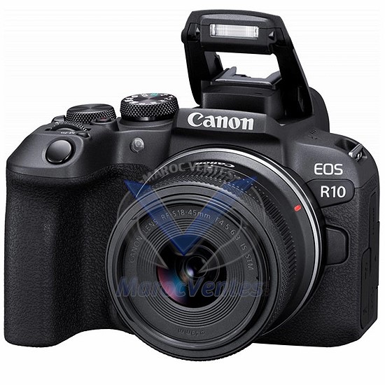 APPAREIL PHOTO HYBRIDE CANON EOS R10 + OBJECTIF RF-S 18-45MM F4.5-6.3 IS STM KIT EOS R10 + RF-S 18-45mm