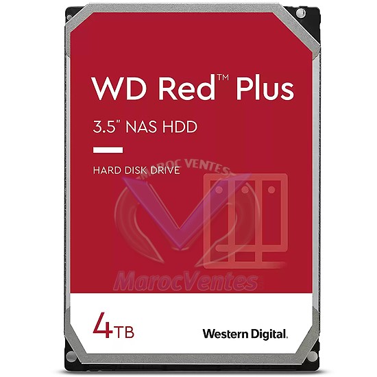 Red Plus disque dur 3.5" 4000 Go Série ATA III 6Gb/s 5400 RPM WD40EFPX