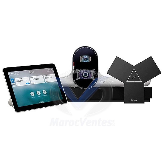 SYSTÈME DE VISIOCONFÉRENCE HAUT DE GAMME COMPLET POLY G7500 AVEC CAMERA TRACKING E70 + TABLETTE TC8 + MICROPHONE 7200-87310-001