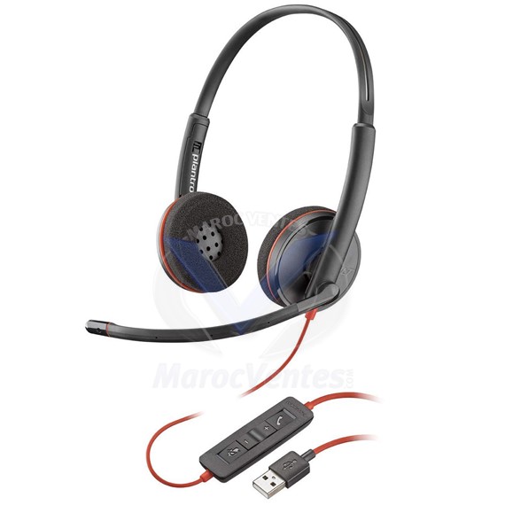 Casque-micro USB stéréo optimisé pour Microsoft Lync & Skype for Business 209745-101