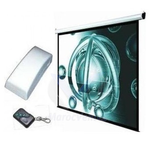 Ecran de Projection 3X2M ELEC Mural Electrique + Télécommande Radio sans Fil 3X2M 3X2M ELEC