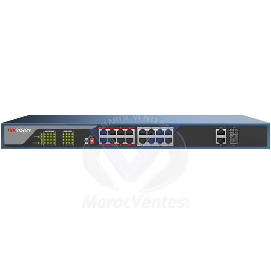 Switch PoE+ à 16 Ports 100Mbps Non Géré DS-3E0318P-E