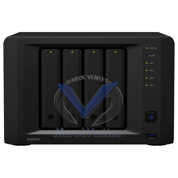 NVR 4 baies 2.5"/3.5" 4 Go Intel Atom C3538 Quad-Core 2.1 GHz NVIDIA GeForce 1050 Ti DVA3219