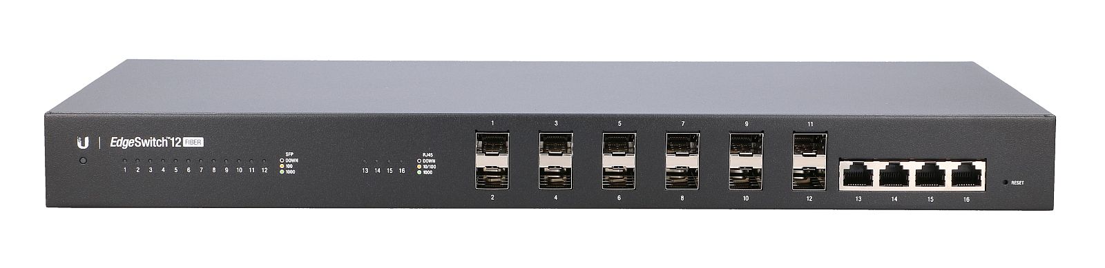 Switch EdgeMAX EdgeSwitch 12x SFP 4x RJ45 1000Mb/s ES-12F-EU