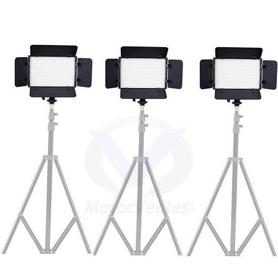 KIT DE 3 PROJECTEURS LED POUR STUDIO VIDÉO & PHOTO KIT-3-TOLIFO