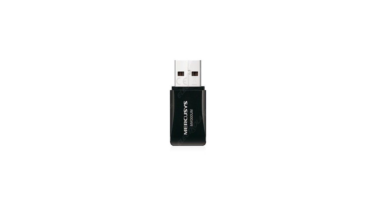 Adaptateur Wifi 300 Mbps Mini USB sans fil N300 de Mercusys MW300UM