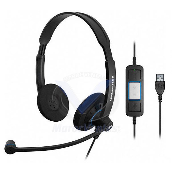 Casque USB filaire 2 écouteurs pour tous les softphones SC60