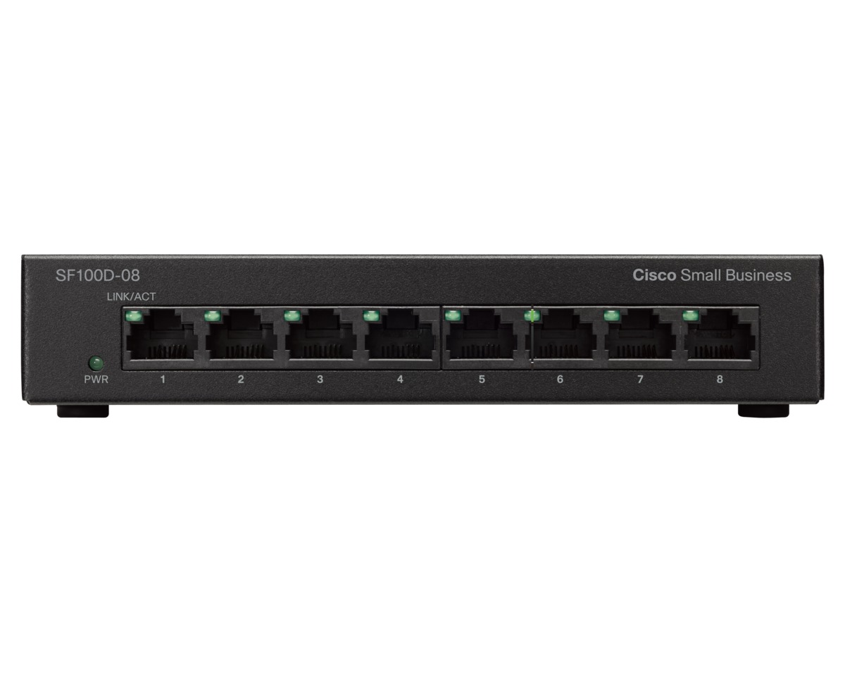 Switch Small Business 8 ports ethernet 10/100 Mbps non géré SF110D-08-EU