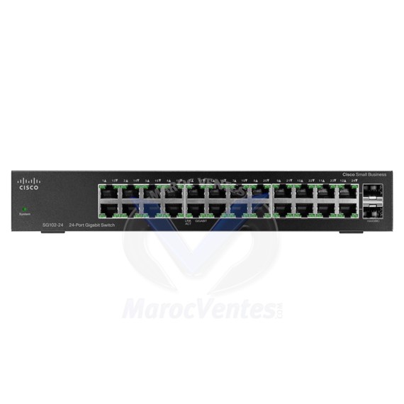 Switch 24 x 10/100/1000 + 2 x SFP Gigabit combiné SG112-24-EU