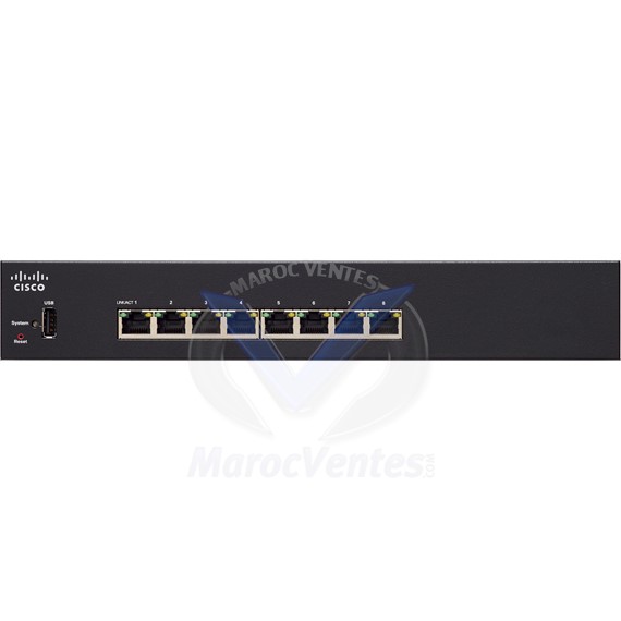 Switch Gigabit manageable 8 ports 10/100/1000 SG250-08-K9-EU