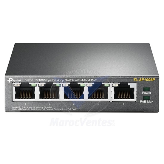 5-Ports 10/100Mbps Switch 4-Port PoE TL-SF1005P