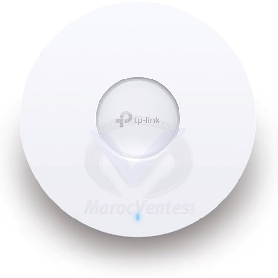 Tplink AX5400 Ceiling Mount Dual-Band Wi-Fi 6 Access Point PORT: 1×2.5 Gigabit RJ45 PortSPEED:574Mbps at  2.4 GHz + 4804 Mbps at 5 GHzFEATURE: 802.3at POE and 12V DC, 6×Internal Antennas, MU-MIMO, 160MHz Supported, Seamless Roaming, Band Steering, B EAP67