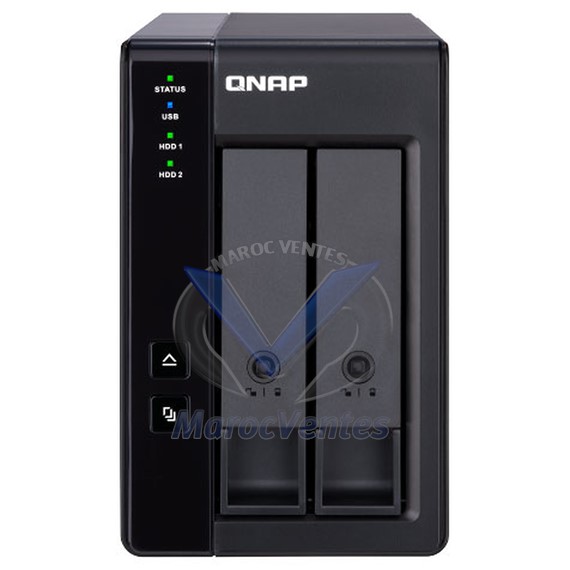 Boitier 2 baies sans disque (boitier nu) USB-C Pour disque 2,5" ou 3,5" SATA III TR-002