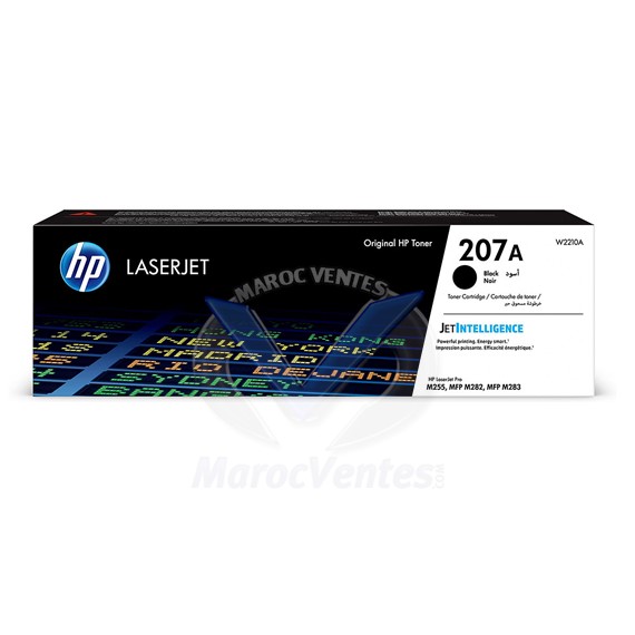 Cartouche de toner 207A Noir originale 1 350 pages W2210A