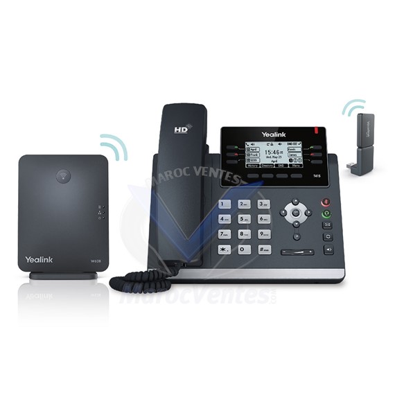 Téléphone IP avec base DECT et dongle USB W41P