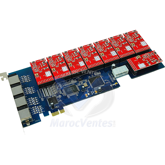 Card Asterisk support 8 analog lines with  PCI Express 1 ZA8E